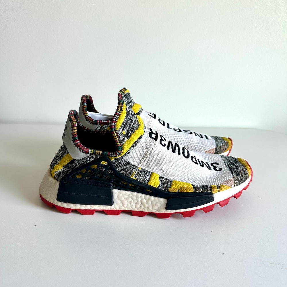Adidas Pharrell Williams Solar Hu NMD Empower Inspire White BB9528 Size 8.5 Shoe